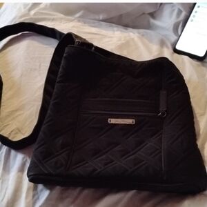 Vera Bradley All Black Quilted Crossbody Bag#inside Design
